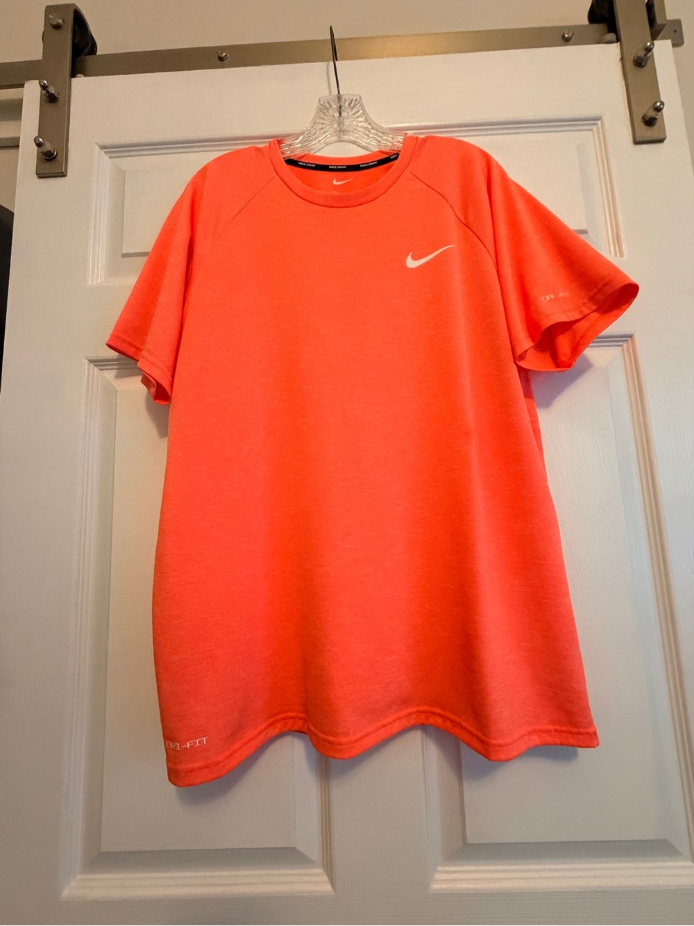 Nike Swim Dri-Fit UPF 40+ Coral Orange Short Sleeve Performance Tee